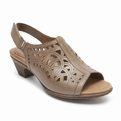Rockport Cobb Hill Abbott High Vamp Sling Sandalen Damen Schokolade QFU-356901